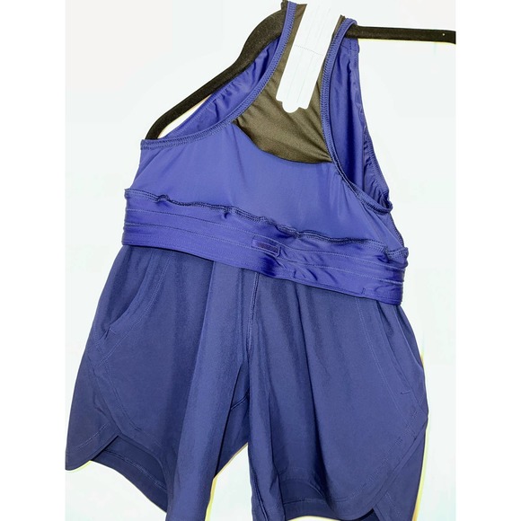 Lands’ End Navy/white tankini and swim shorts - Picture 9 of 10